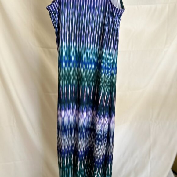 NWOT Julia Jordan Maxi Dress 2 Purple Blur Pattern Abstract Relaxed Fit - Picture 10 of 12